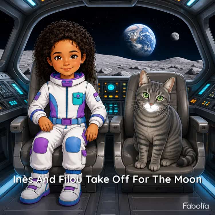 Inès and Filou Take Off for the Moon