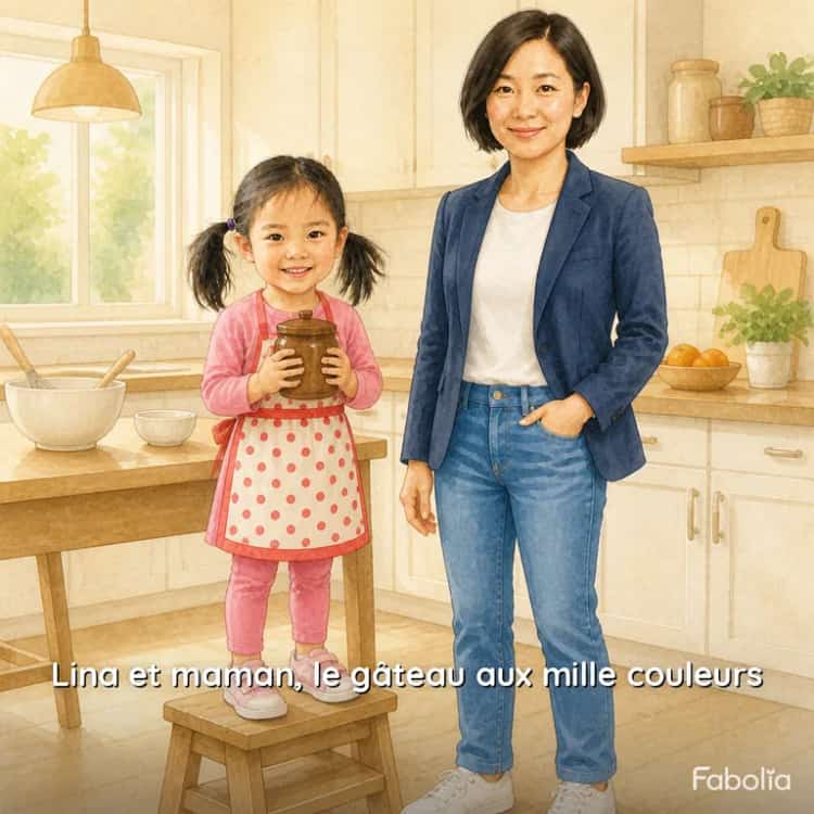 Lina et Maman, le gâteau aux mille couleurs