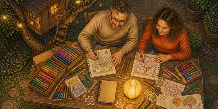 Double page du livre « Le cerisier de notre enfance »